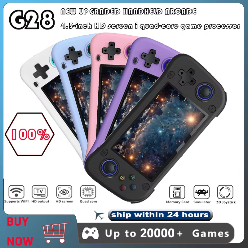 Gaming Console X7 - G28 Retro Handheld-Videospielkonsole Linux-System 4,3 Zoll