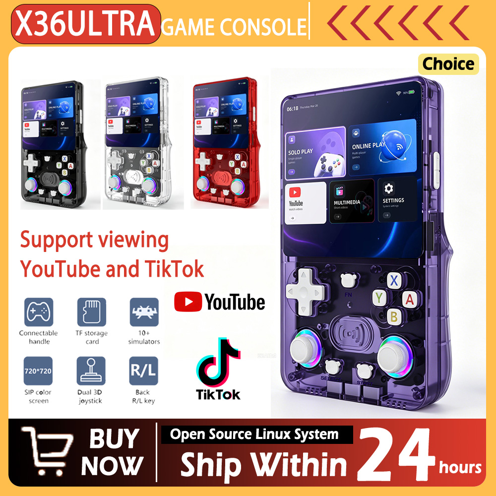 Gaming Console X7 - Neue X36 Ultra Retro-Handheld-Spielkonsole mit 4,0-Zoll-Bildschirm,