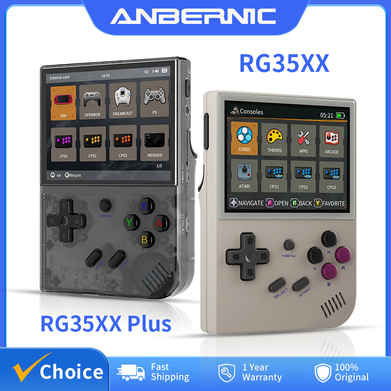 Gaming Console Car - ANBERNIC RG35XX Plus/RG35XX Retro-Handheld-Spielekonsole, 3,5 Zoll